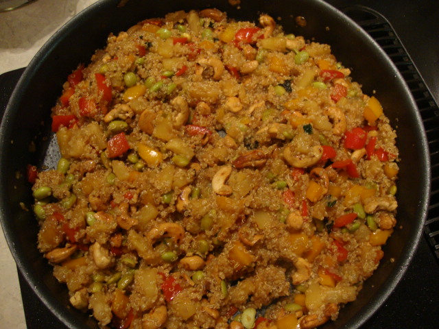 Pineapple-Cashew-Quinoa Stir-Fry -- Epicurean Vegan