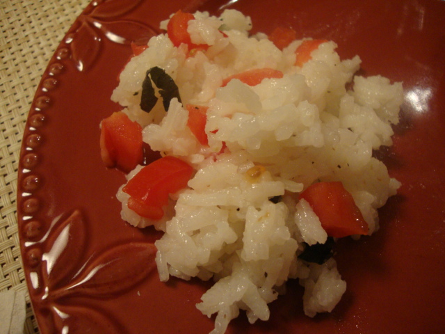 Hot Rice with Cold Lemon, Basil and Tomato -- Epicurean Vegan