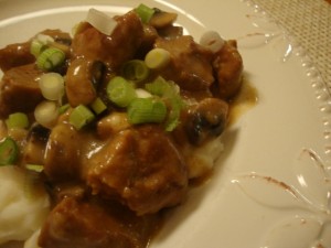 Tempeh (or Seitan) in Hearty Mushroom-Mustard Sauce -- Epicurean Vegan