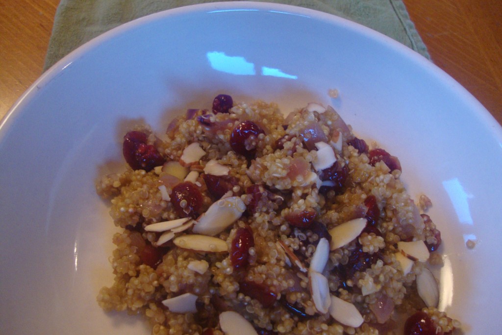 Quinoa Pilaf with Cranberries and Almonds -- Epicurean Vegan