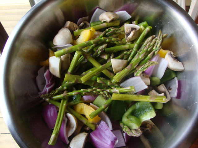 Roasted Veggies and Baked Tofu with Sesame-Ginger Rice -- Epicurean Vegan