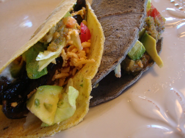 Portobello Tacos with Salsa Verde -- Epicurean Vegan