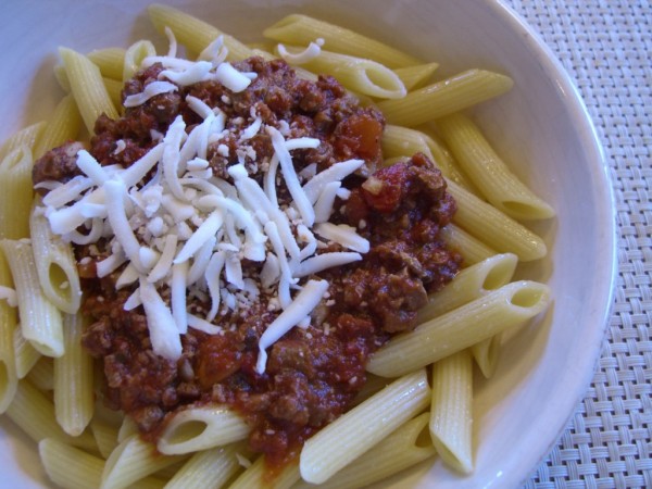 Pasta with "Meat" Sauce -- Epicurean Vegan