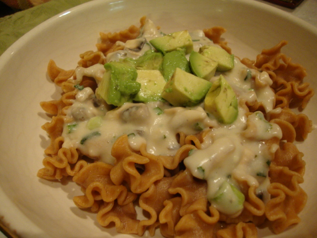 Chipotle-Lime Pasta with a Cream Sauce and Avocado -- Epicurean Vegan