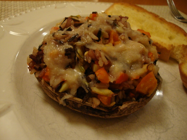 Wild Rice-Stuffed Portobellos -- Epicurean Vegan