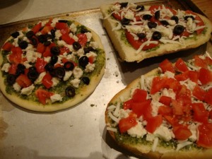 Pesto and Almond Feta Pizza -- Epicurean Vegan