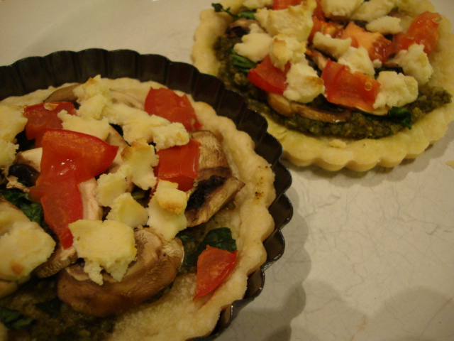 Spinach and Mushroom Tarts -- Epicurean Vegan