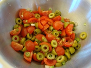 Pesto and Green Olive Pasta Salad -- Epicurean Vegan