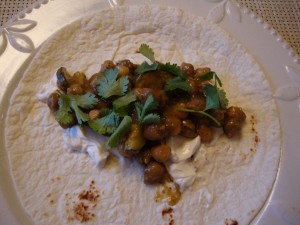 Thai Green Curry Chickpea Burritos -- Epicurean Vegan