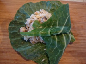 Collard Green Wraps with Tahini-Umeboshi Sauce -- Epicurean Vegan