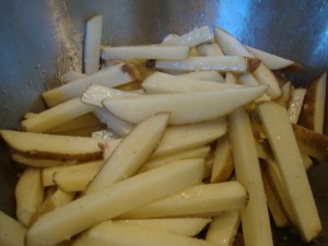 Baked Fries with Sea Salt and Truffle Oil -- Epicurean Vegan