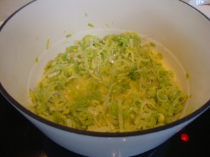 Potato-Leek and Broccoli Soup with Tempeh Bacon -- Epicurean Vegan
