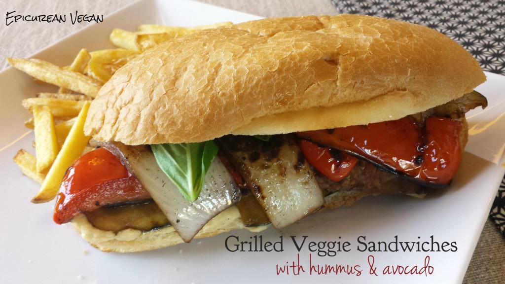 Grilled Veggie Sandwiches with Hummus and Avocado -- Epicurean Vegan