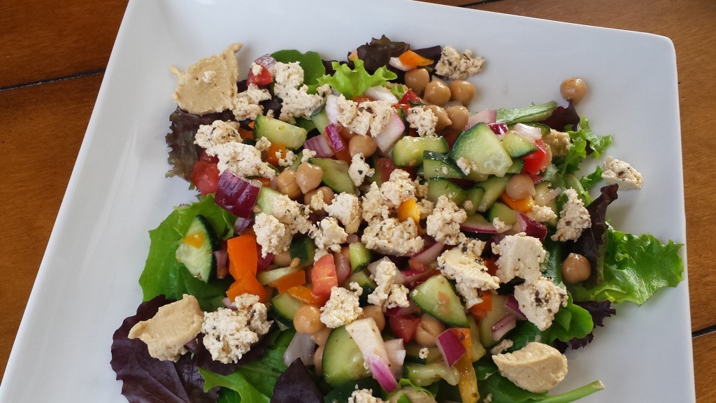 Chopped Greek Salad with Tofu Feta -- Epicurean Vegan