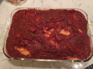 Enchilada Lasagna with Cilantro Ricotta -- Epicurean Vegan