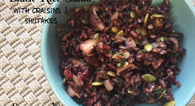 Black Rice Salad with Craisins & Shiitakes